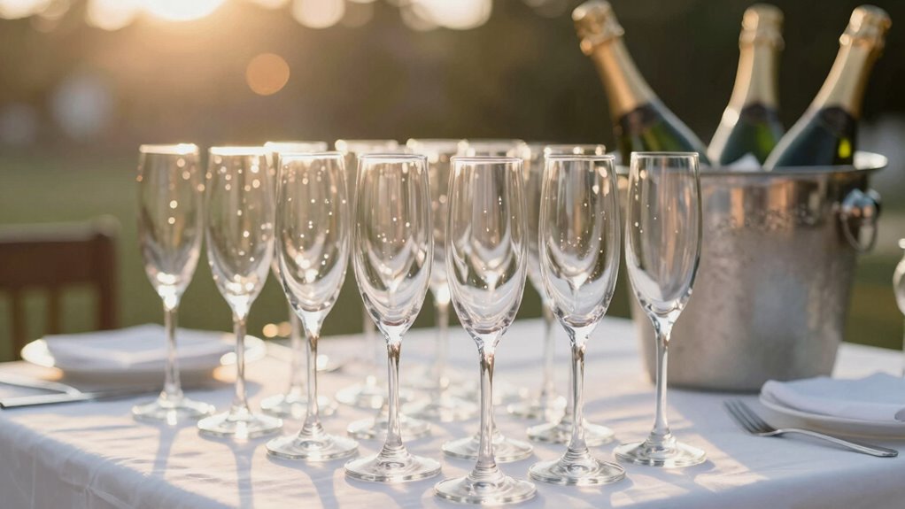 champagne flutes for toasting